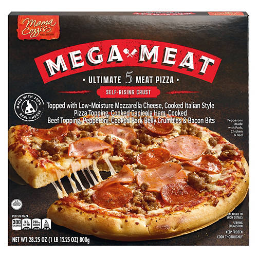 Mama Cozzi's Pizza Kitchen Mega Meat Rising Crust Pizza, 28.25 oz